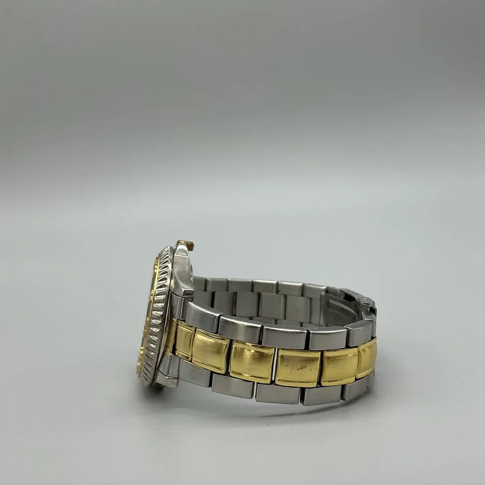 Game Time New York Yankees Mens Watch 40mm Two Tone Stainless New Battery 7.75